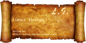 Luncz Ibolya névjegykártya